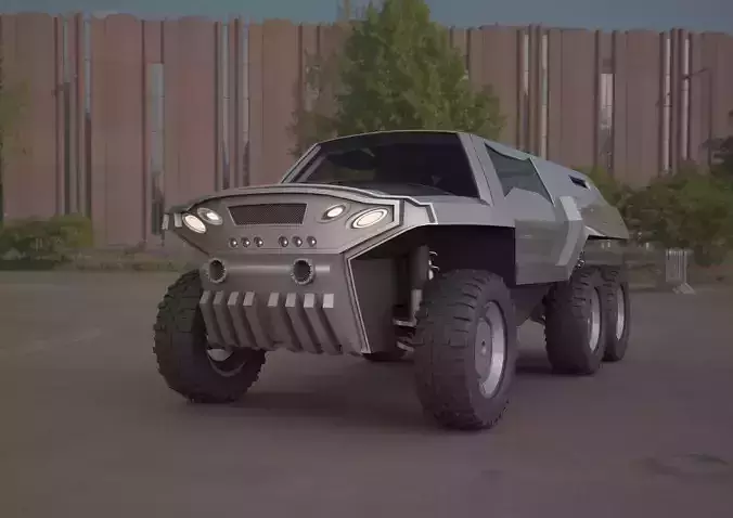 devel sixty 6x6 concept car 3D model