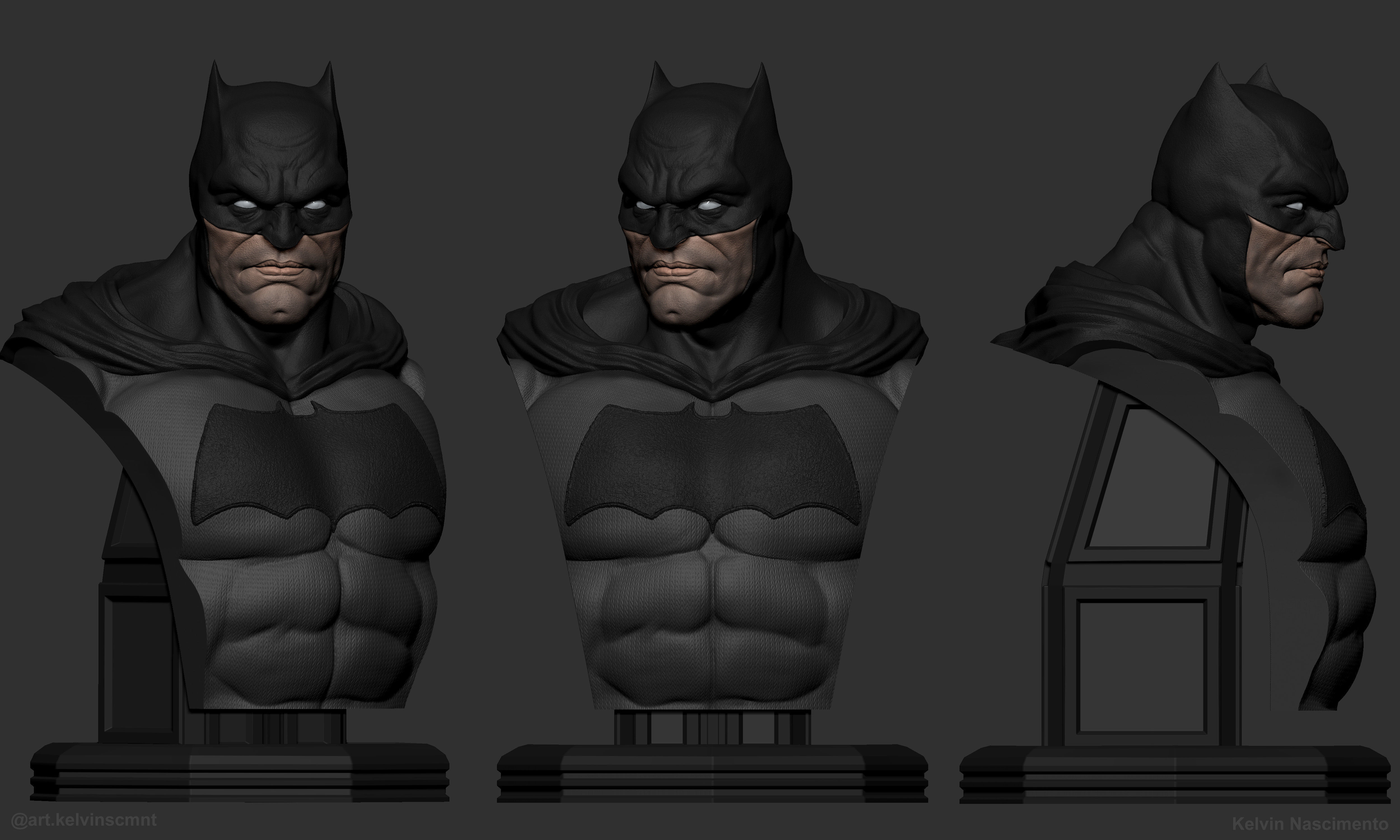 Batman Bust 3D print model_8