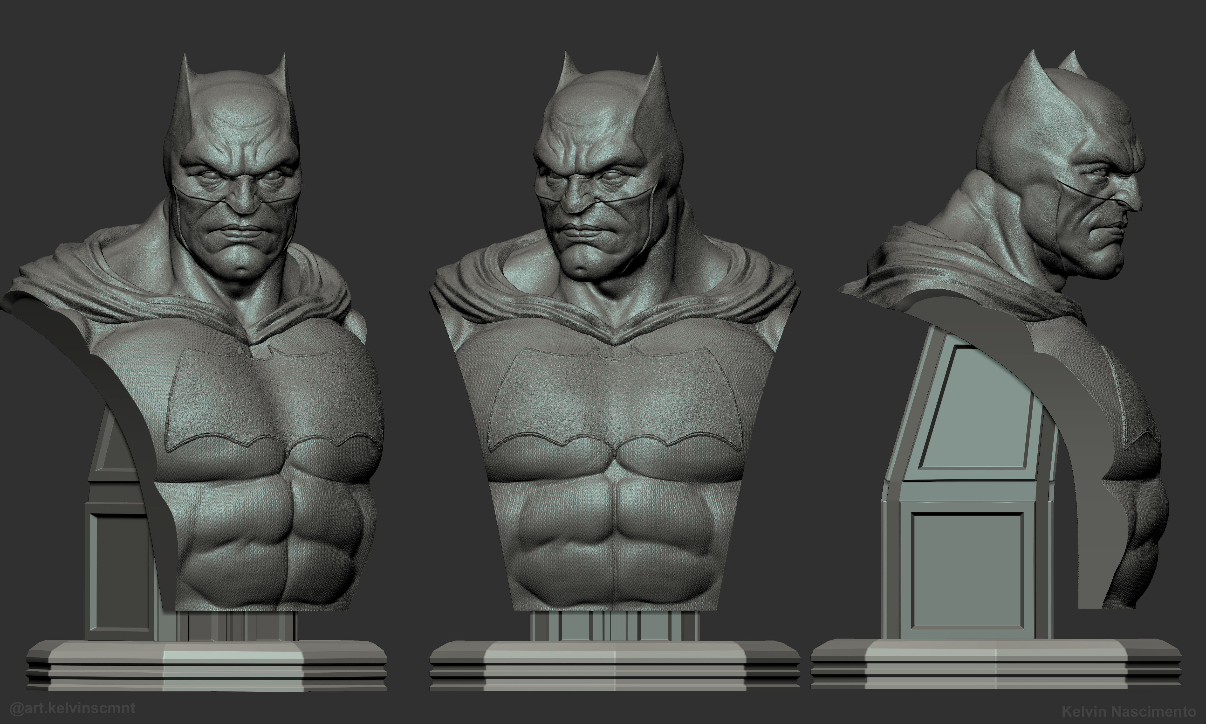 Batman Bust 3D print model_9