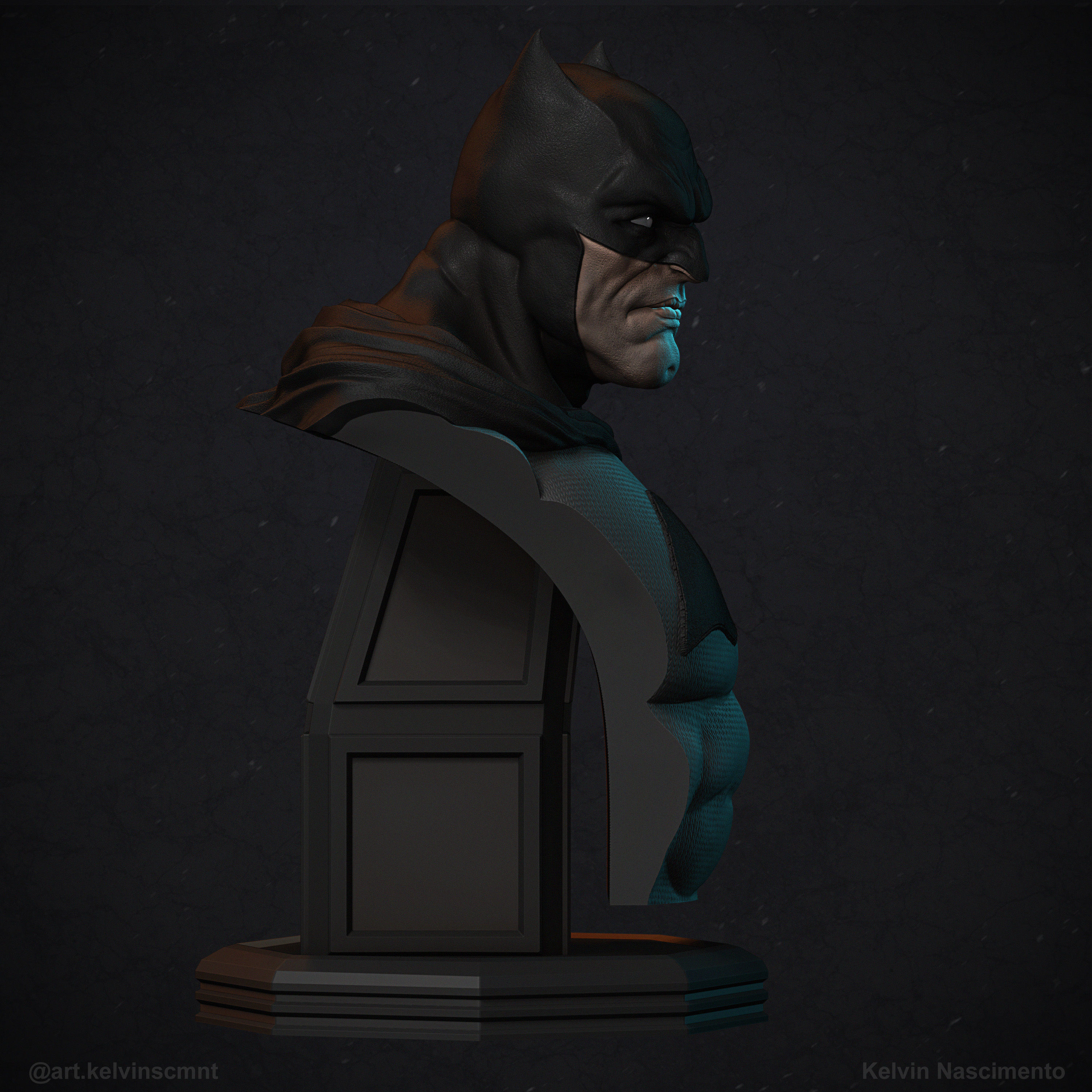Batman Bust 3D print model_3