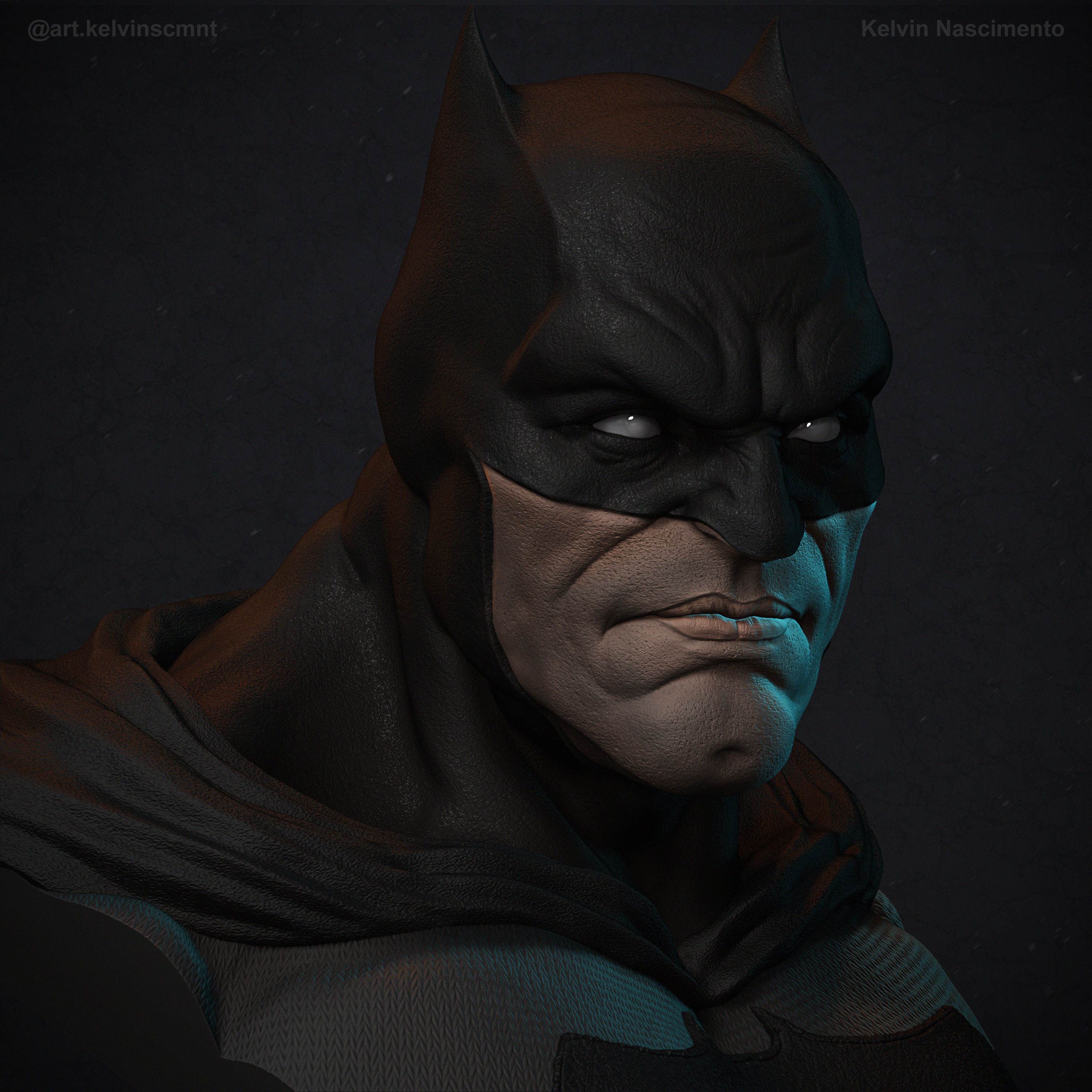 Batman Bust 3D print model_7