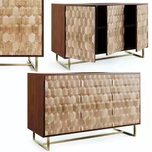 Geome sideboard 130 Low-poly 3D model