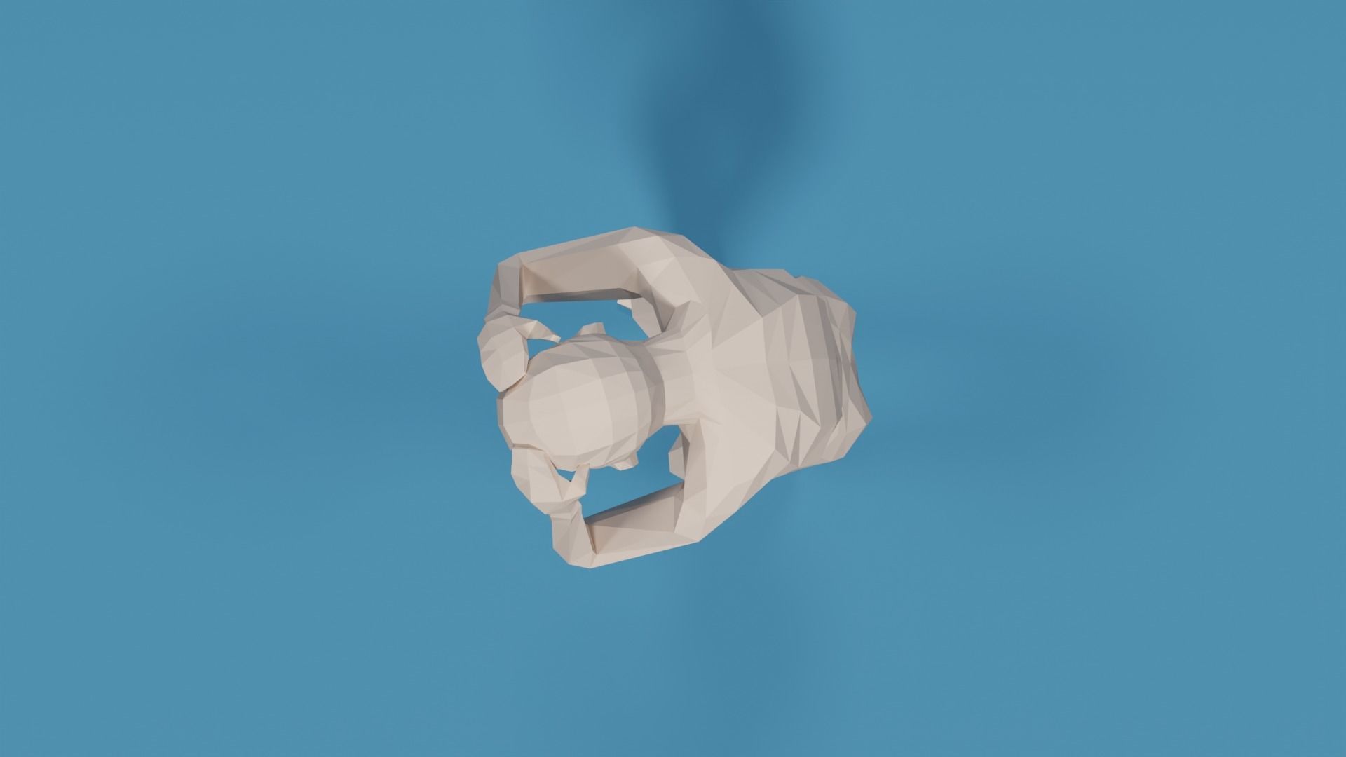 Low Poly Kid Holding Head Low-poly 3D model_8