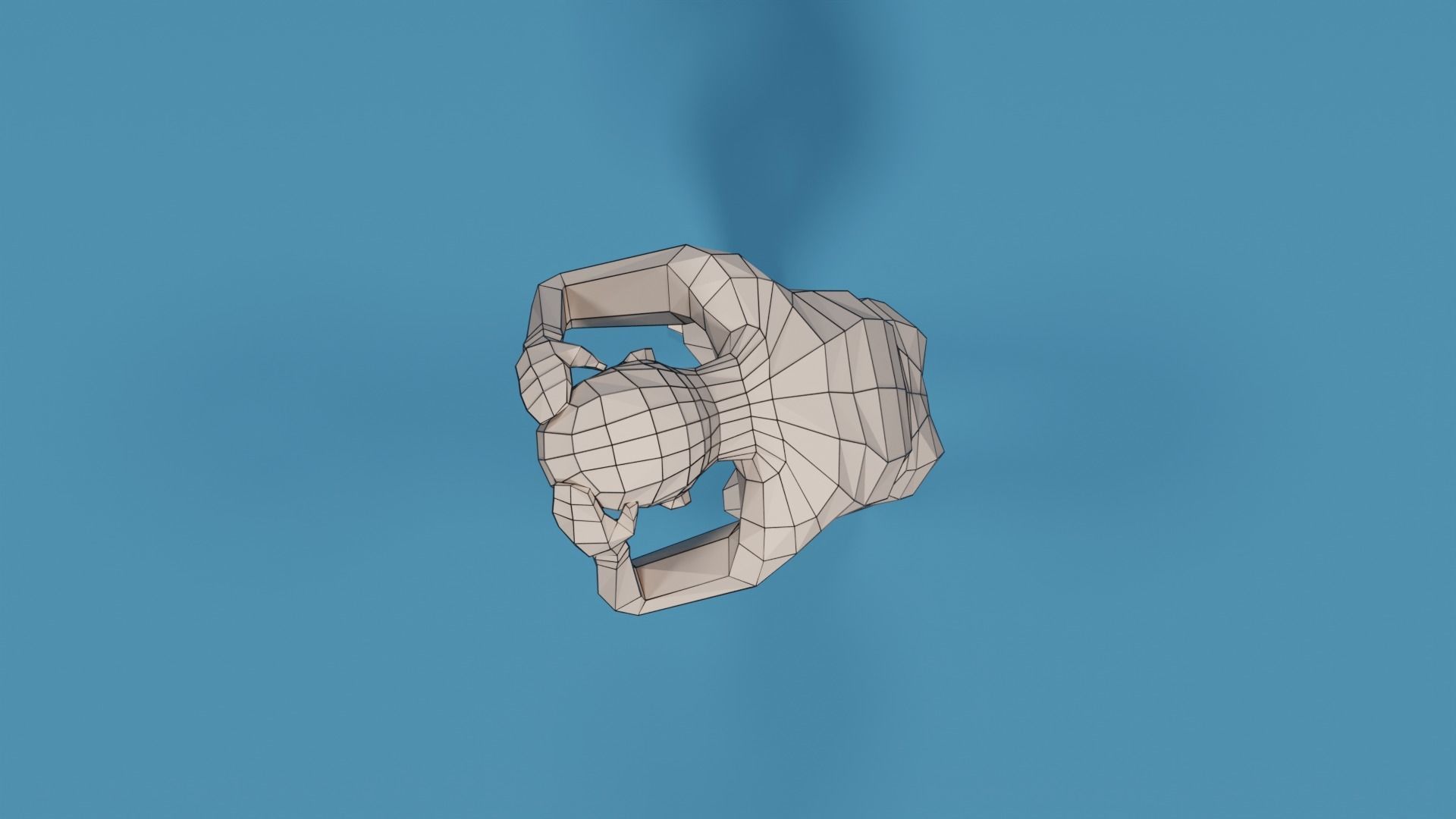 Low Poly Kid Holding Head Low-poly 3D model_17