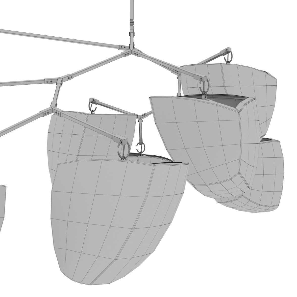 andrea claire studio Cassiopeia 9  Bamboo chandelier  3D model_8