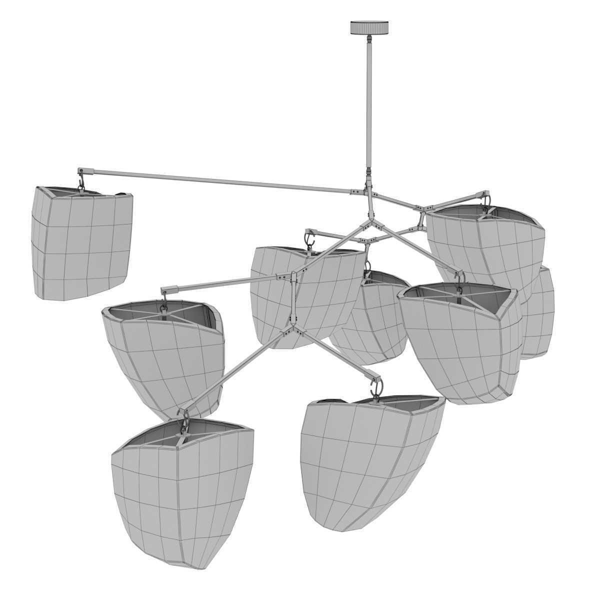 andrea claire studio Cassiopeia 9  Bamboo chandelier  3D model_9