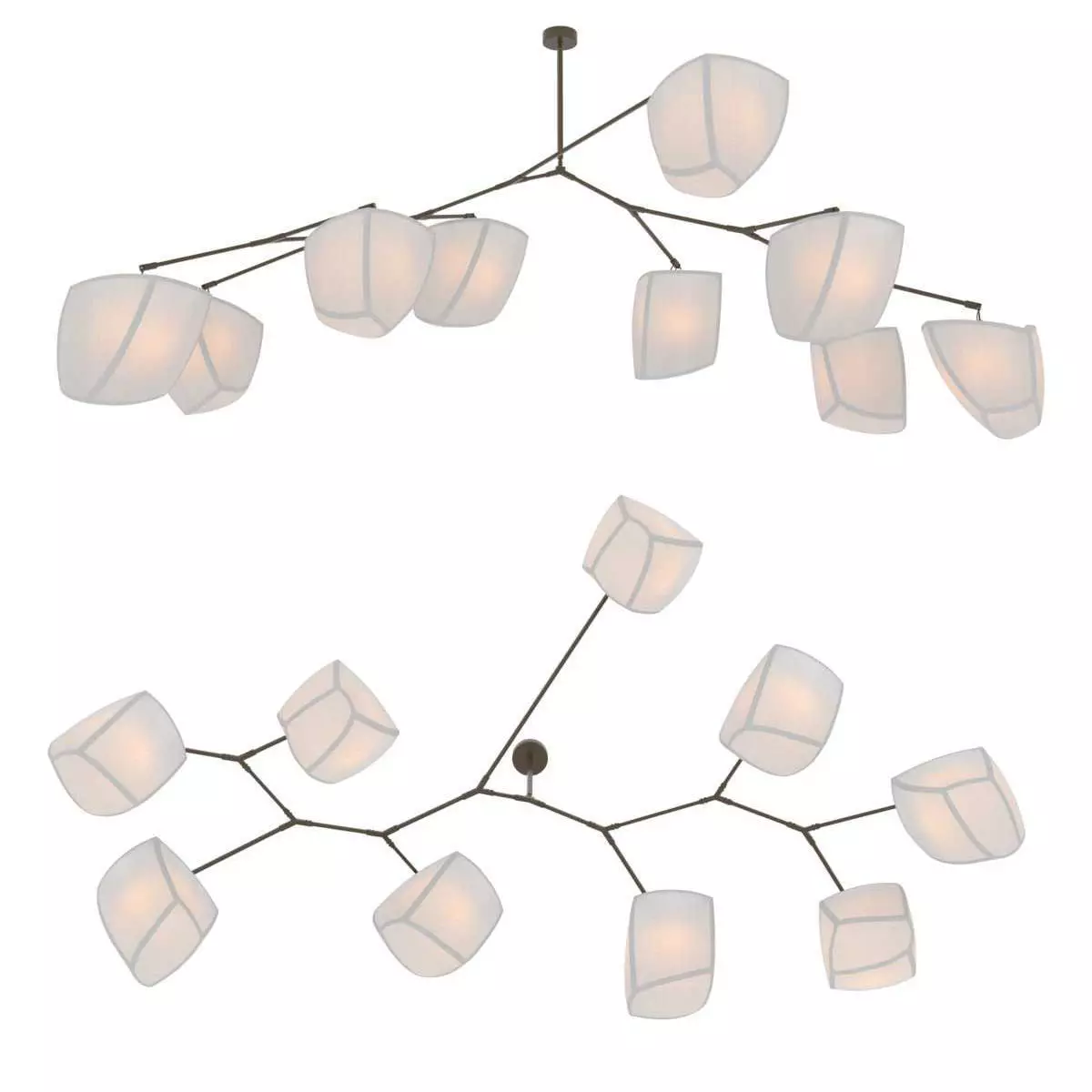 andrea claire studio Cassiopeia 9  Bamboo chandelier  3D model_0