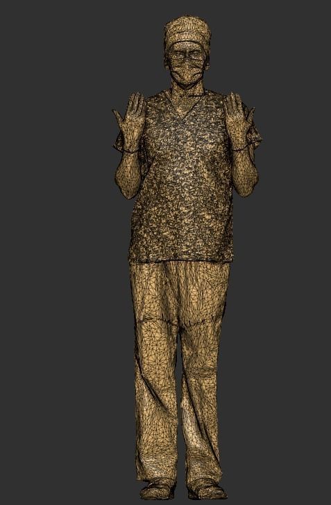 Male doctor with surgical gloves and medical mask 241 Low-poly 3D model_6