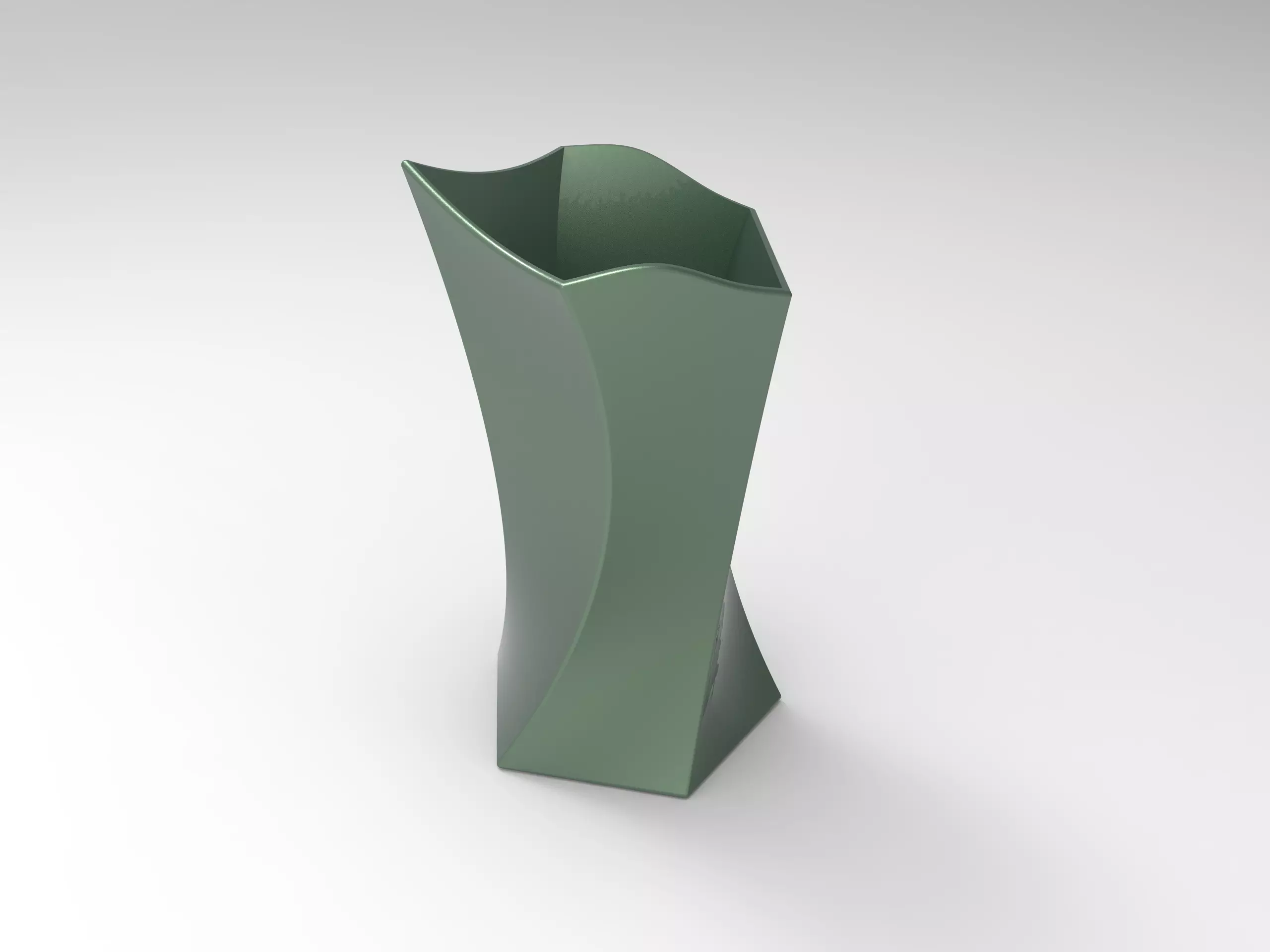 hexagonal vase 3D print model_0