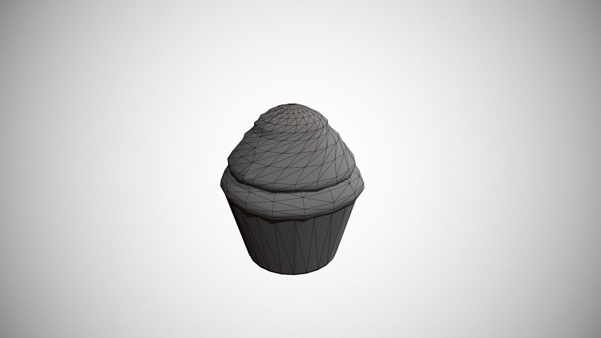 Mint Chocolate Cupcake Low-poly 3D model_14
