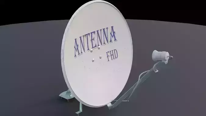 clean and dirty antenna  Low-poly 3D model