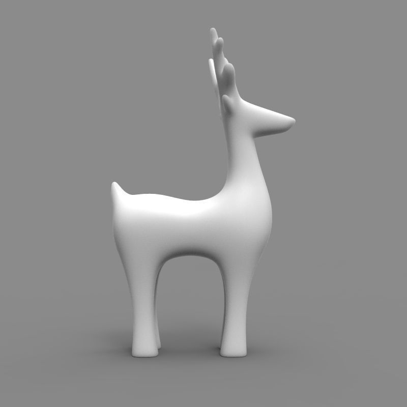 deers two deer figurines 3D print model_3