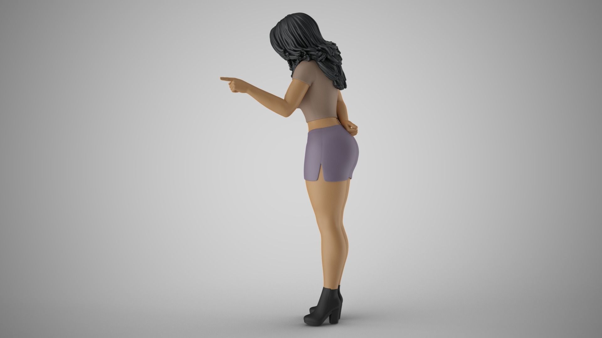 Woman Show the Door 3D print model_8