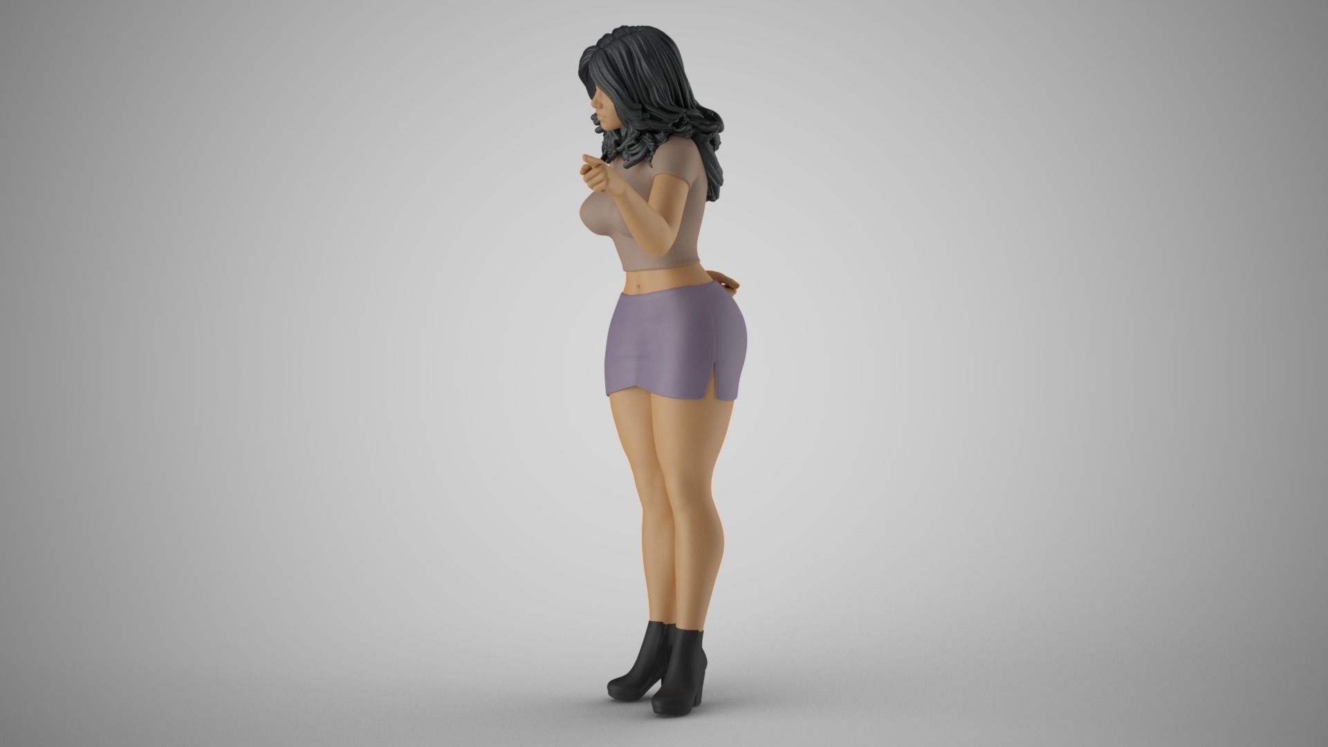 Woman Show the Door 3D print model_9