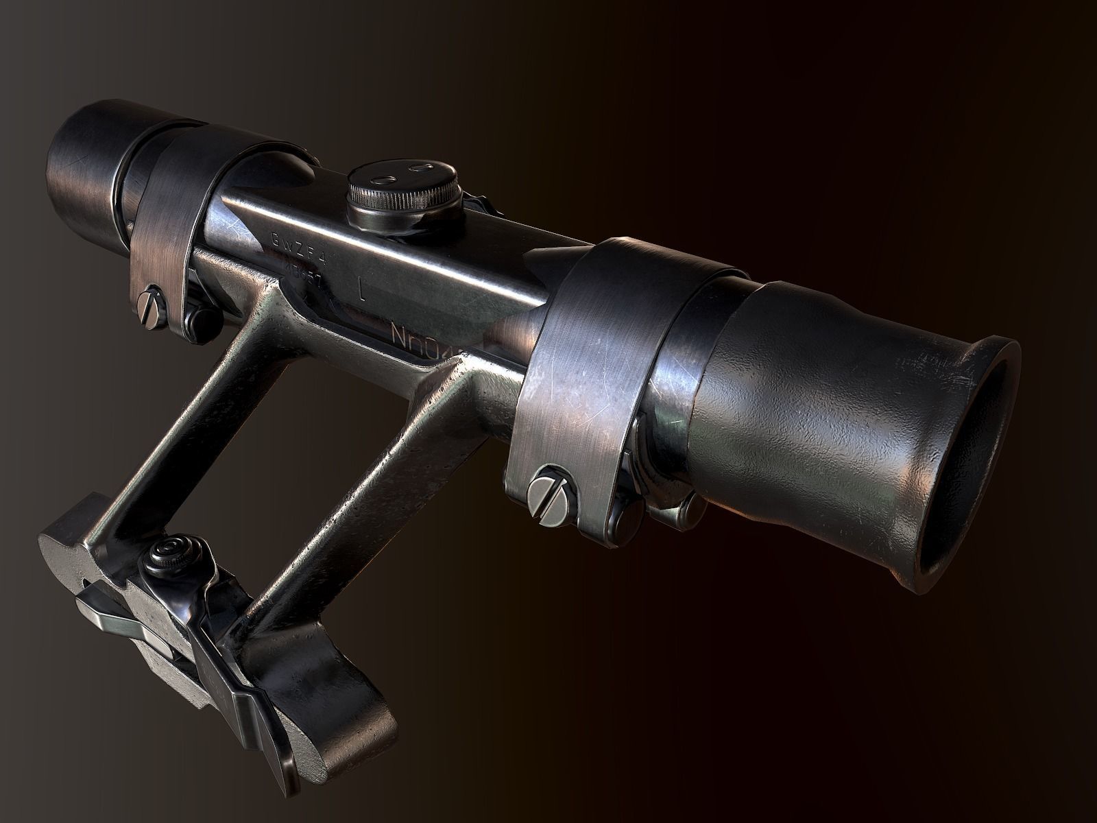 K98 ZF4 German Scope WW2 PBR Low-poly 3D model_1