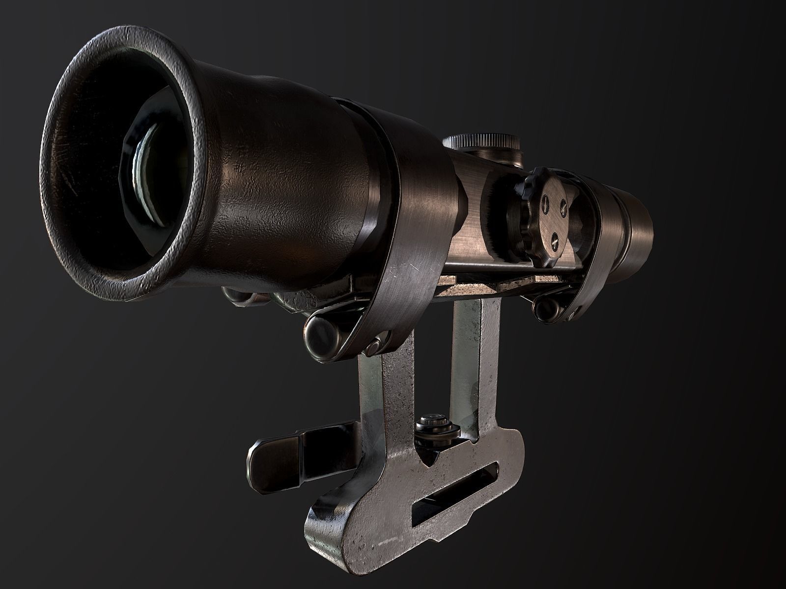 K98 ZF4 German Scope WW2 PBR Low-poly 3D model_9