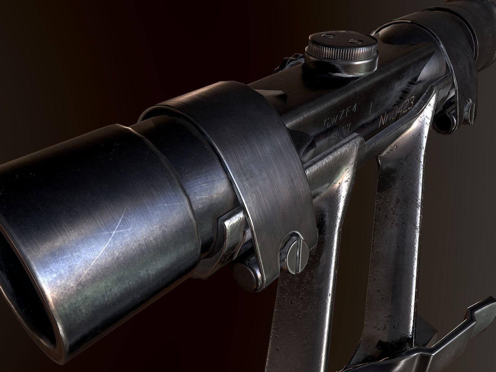 K98 ZF4 German Scope WW2 PBR Low-poly 3D model_3