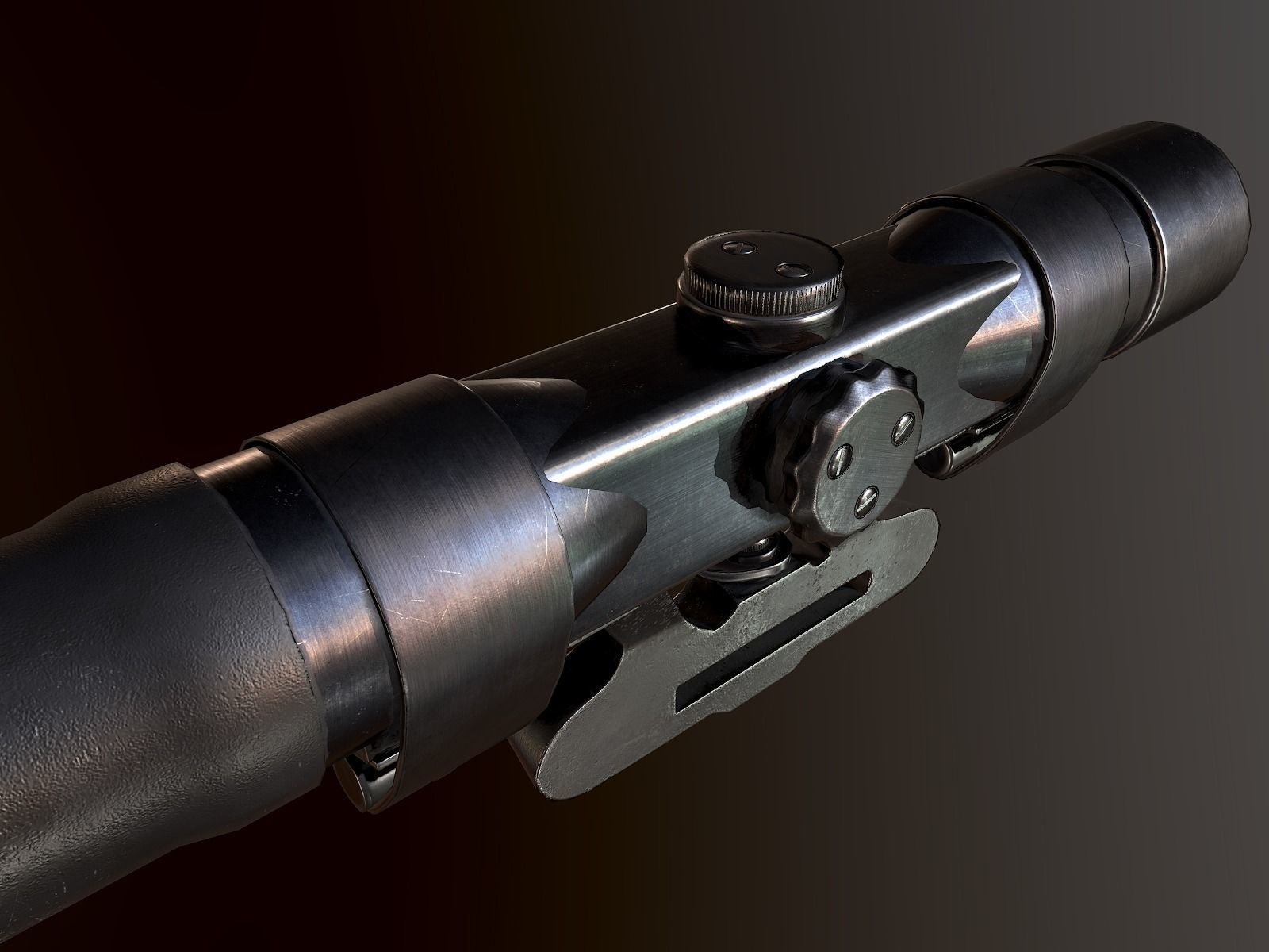 K98 ZF4 German Scope WW2 PBR Low-poly 3D model_5