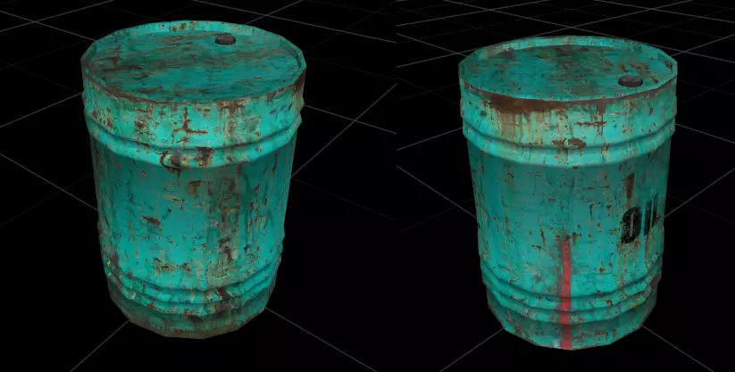 barrel and Free low-poly 3D model