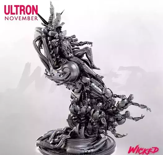 Wicked Marvel Ultron Sculpture STLs ready for printing Free 3D print model