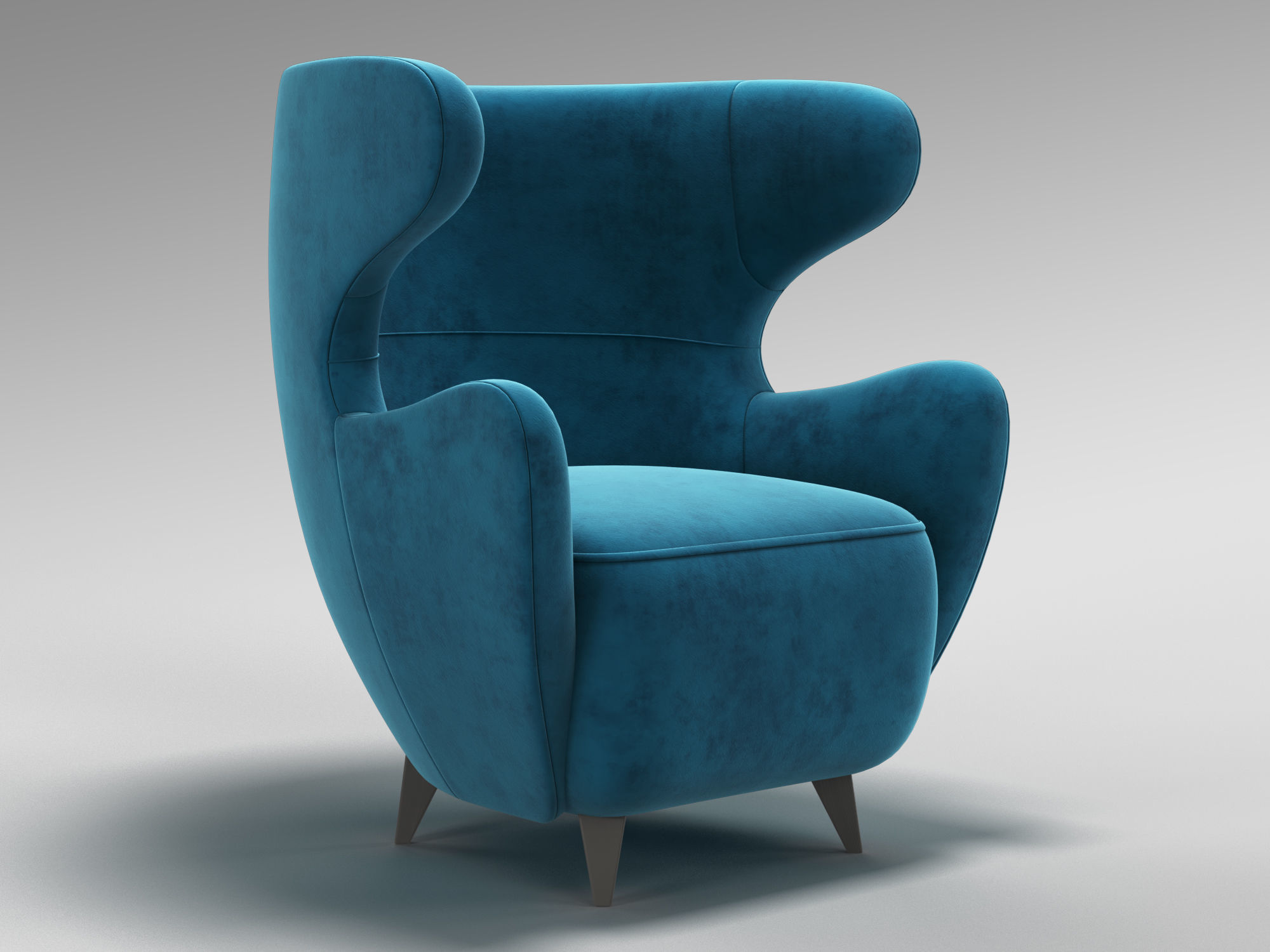 Holly Hunt Wing Chair 3D model_4