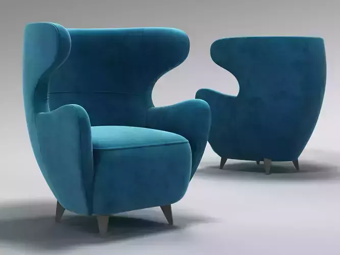 Holly Hunt Wing Chair 3D model