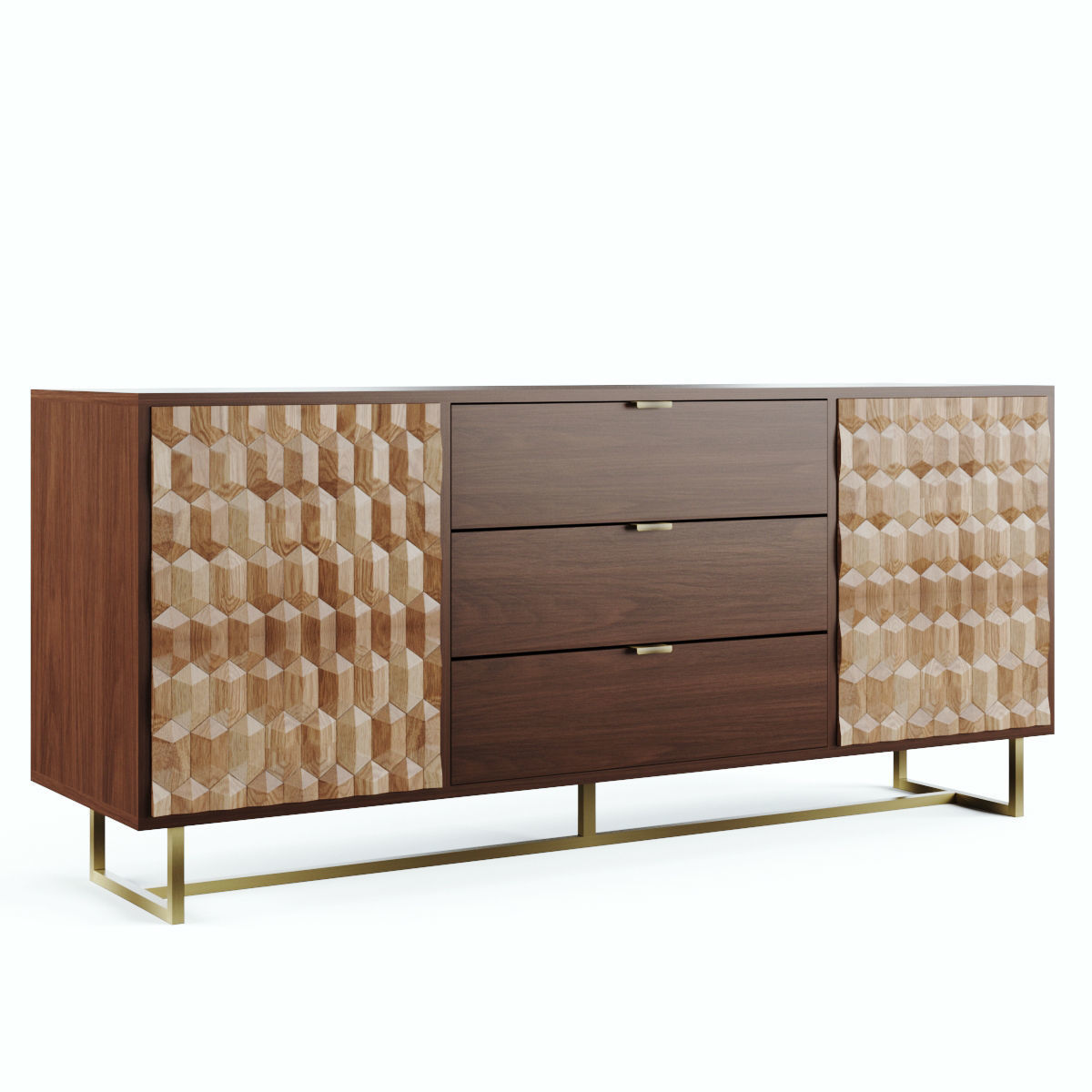 Geome sideboard 180 Low-poly 3D model_1