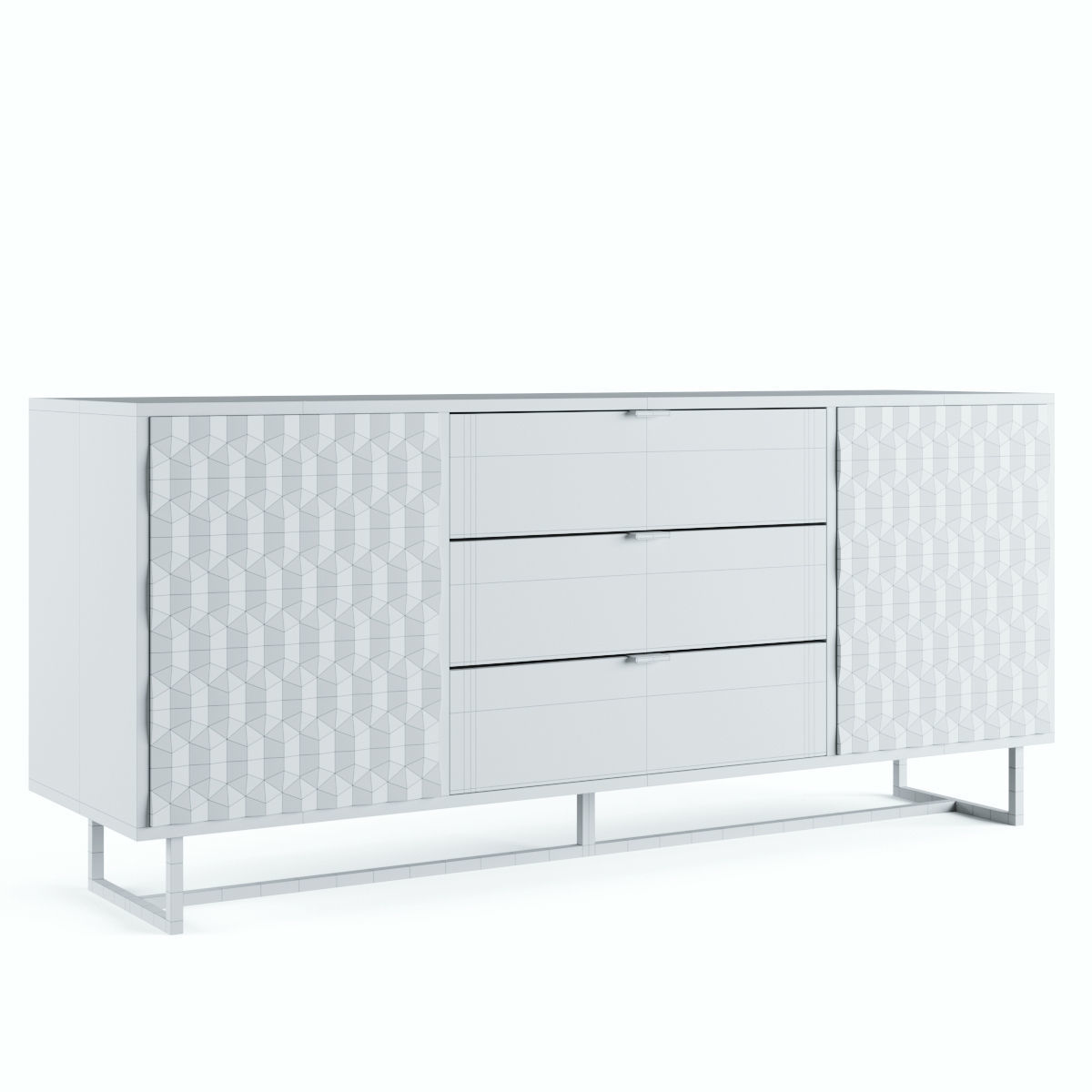 Geome sideboard 180 Low-poly 3D model_5