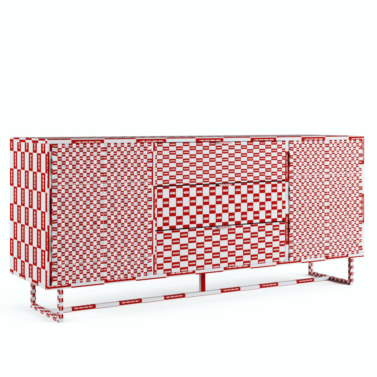 Geome sideboard 180 Low-poly 3D model_6