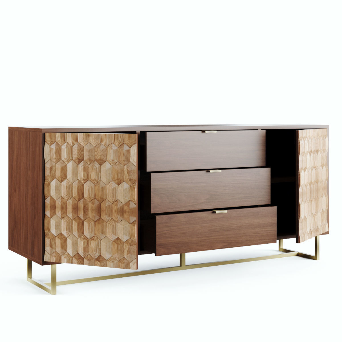 Geome sideboard 180 Low-poly 3D model_2