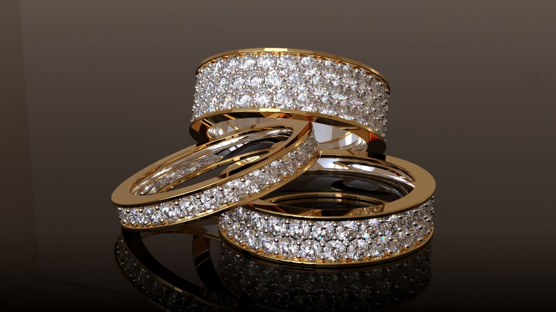 Infinity Ring Collection All sizes 3D print model_13