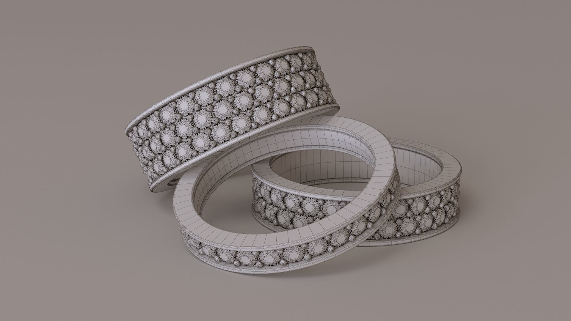 Infinity Ring Collection All sizes 3D print model_1