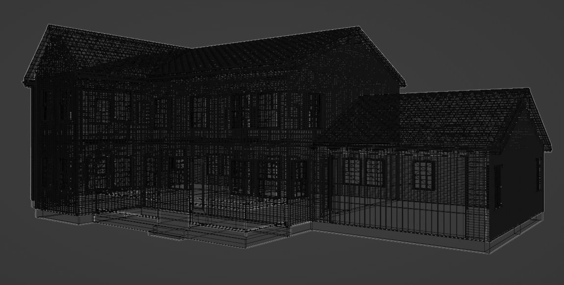 2-Story House 3D model_3