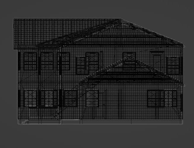 2-Story House 3D model_11