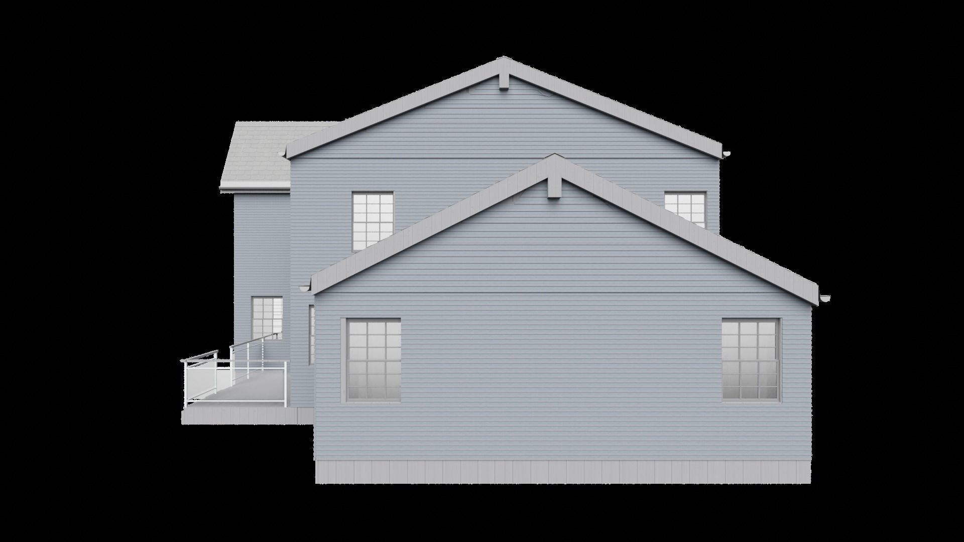 2-Story House 3D model_10