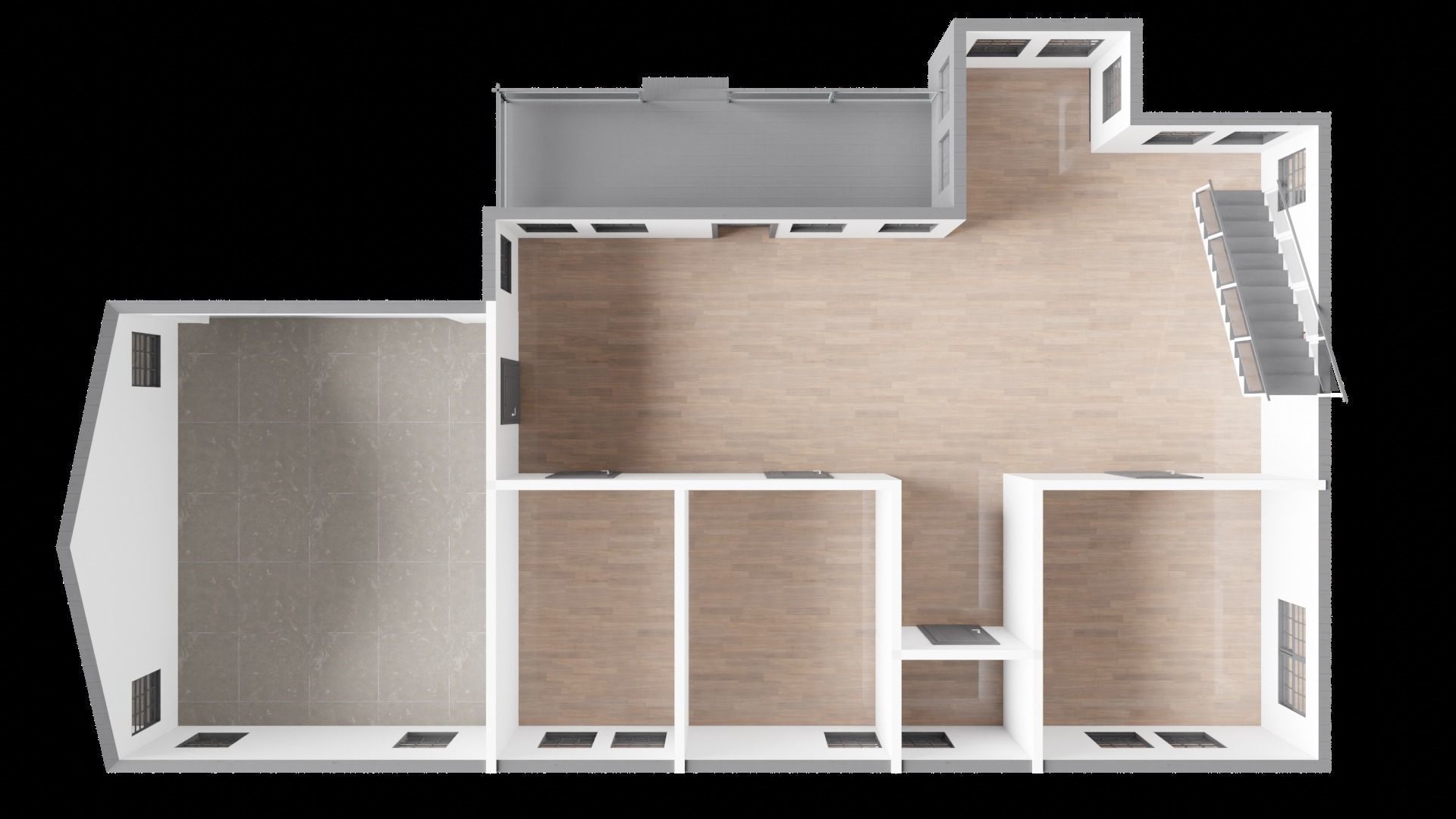 2-Story House 3D model_9