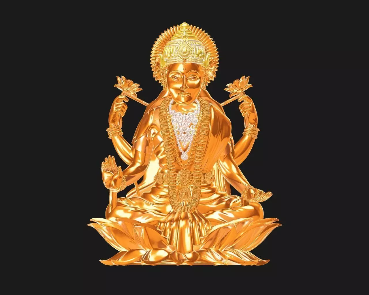 LAXMI GOD PENDENT  3D print model_0