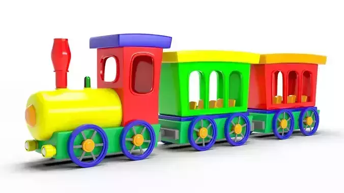 Toy train 3D model