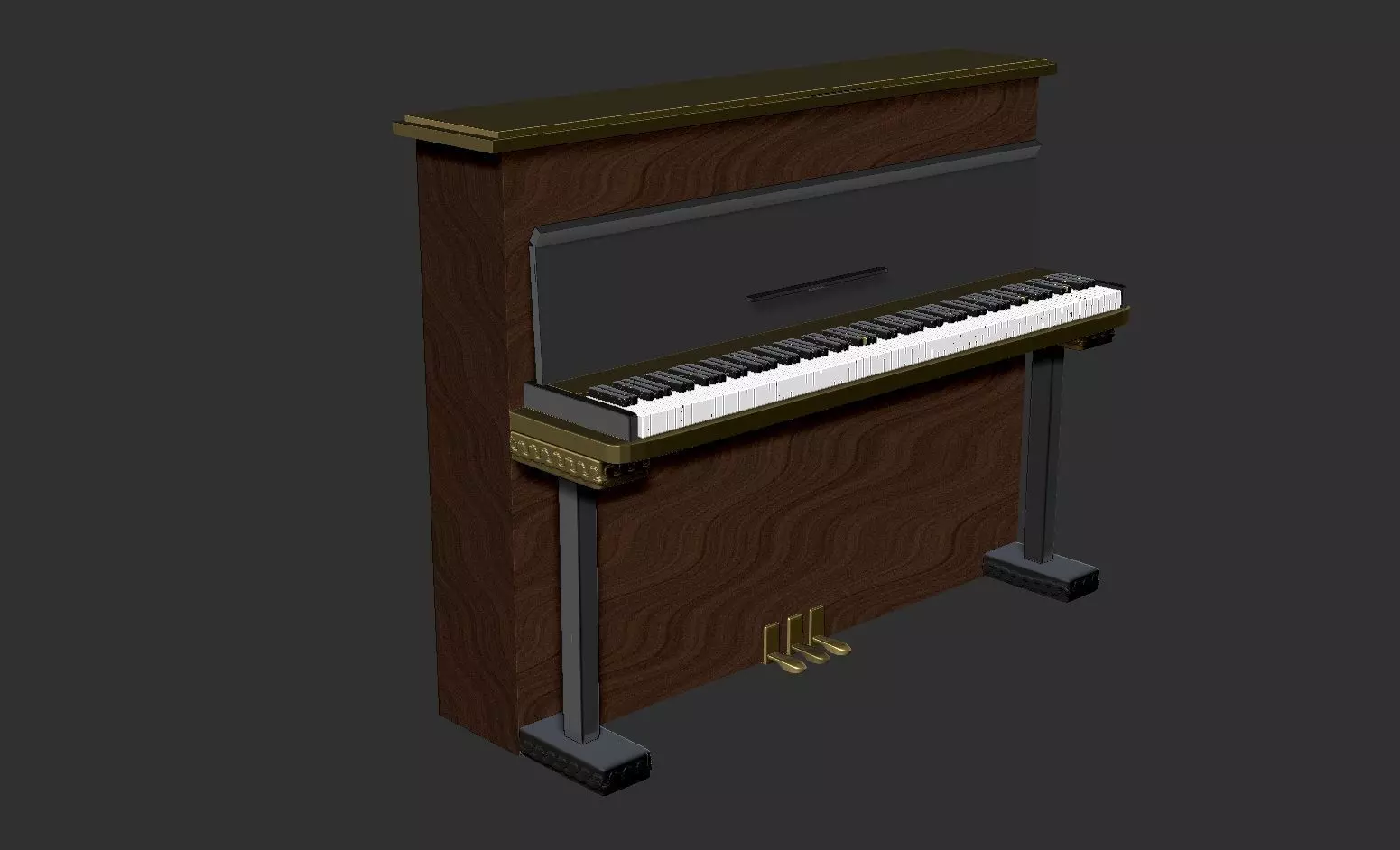Piano Low-poly 3D model