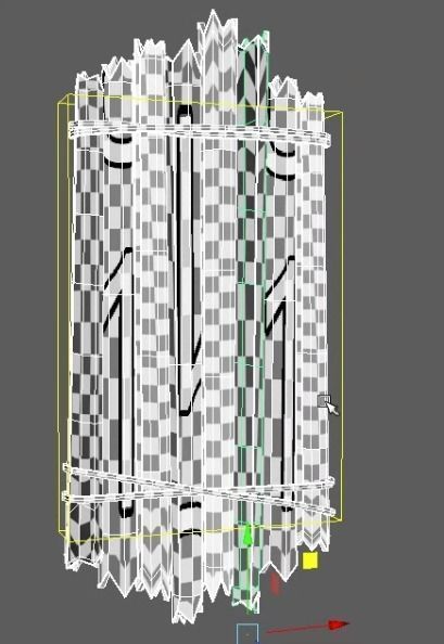 Wooden wall 3D model_4