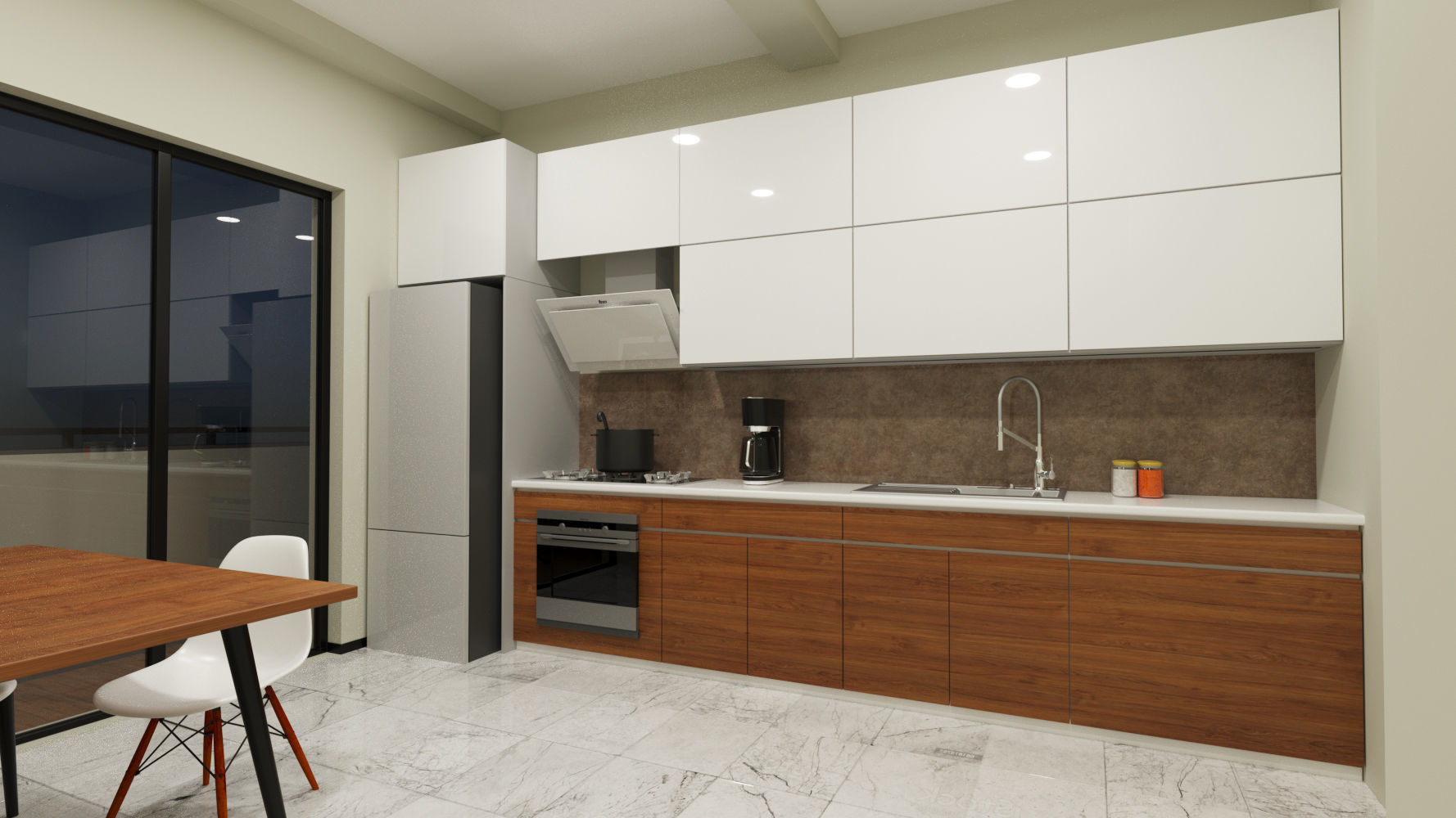 corona kitchen render setup 3D model_3
