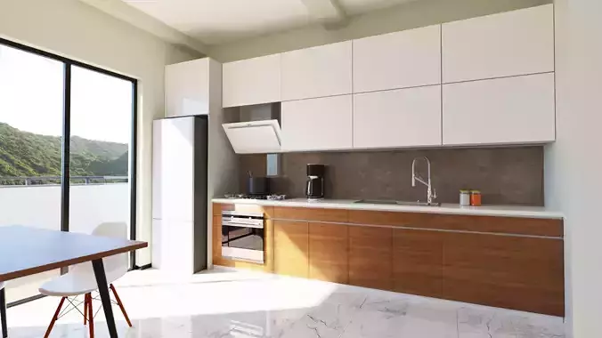 corona kitchen render setup
