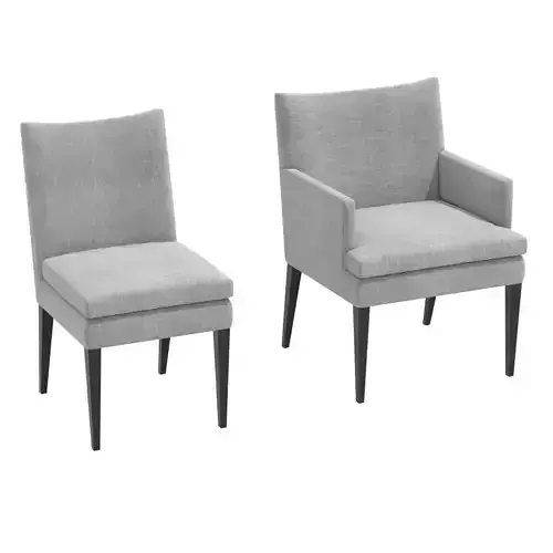 Arudin side armchair and armless chair no 696
