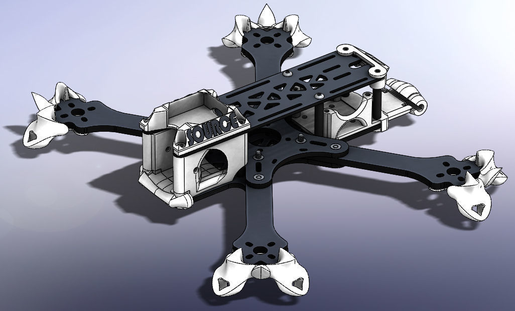 TBS SOURCE ONE V02 V3 FULL 3D PRINTED PARTS 3D print model_13