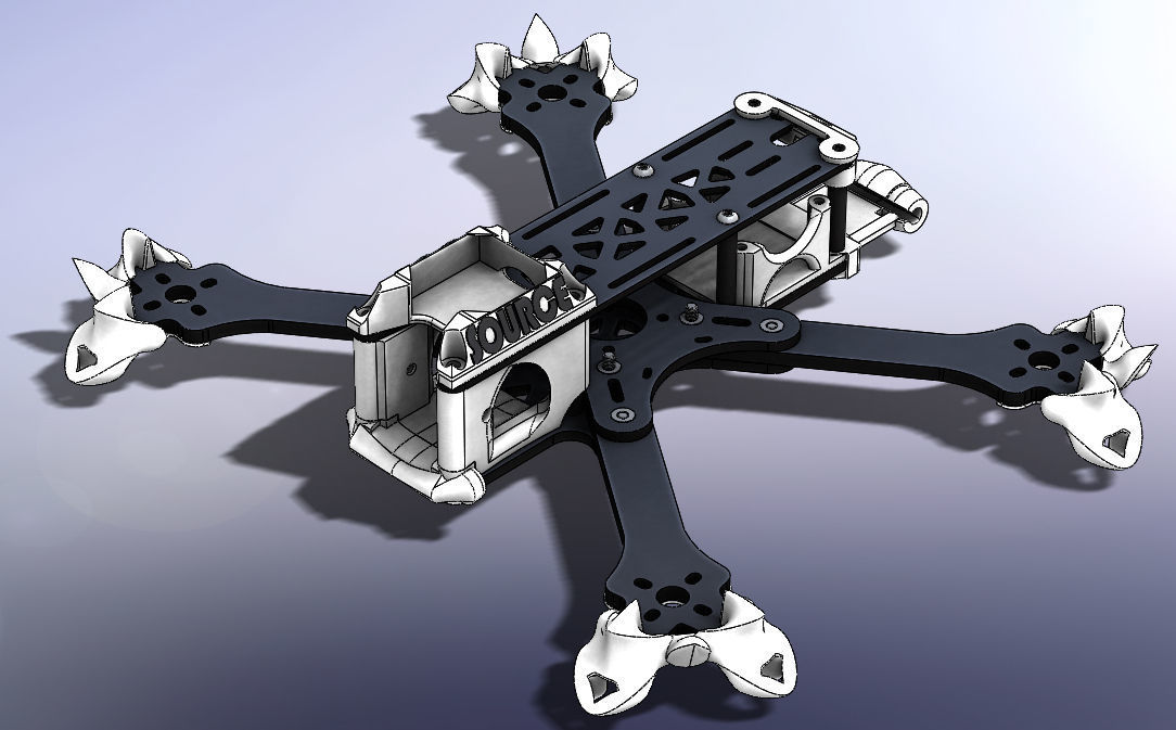 TBS SOURCE ONE V02 V3 FULL 3D PRINTED PARTS 3D print model_6