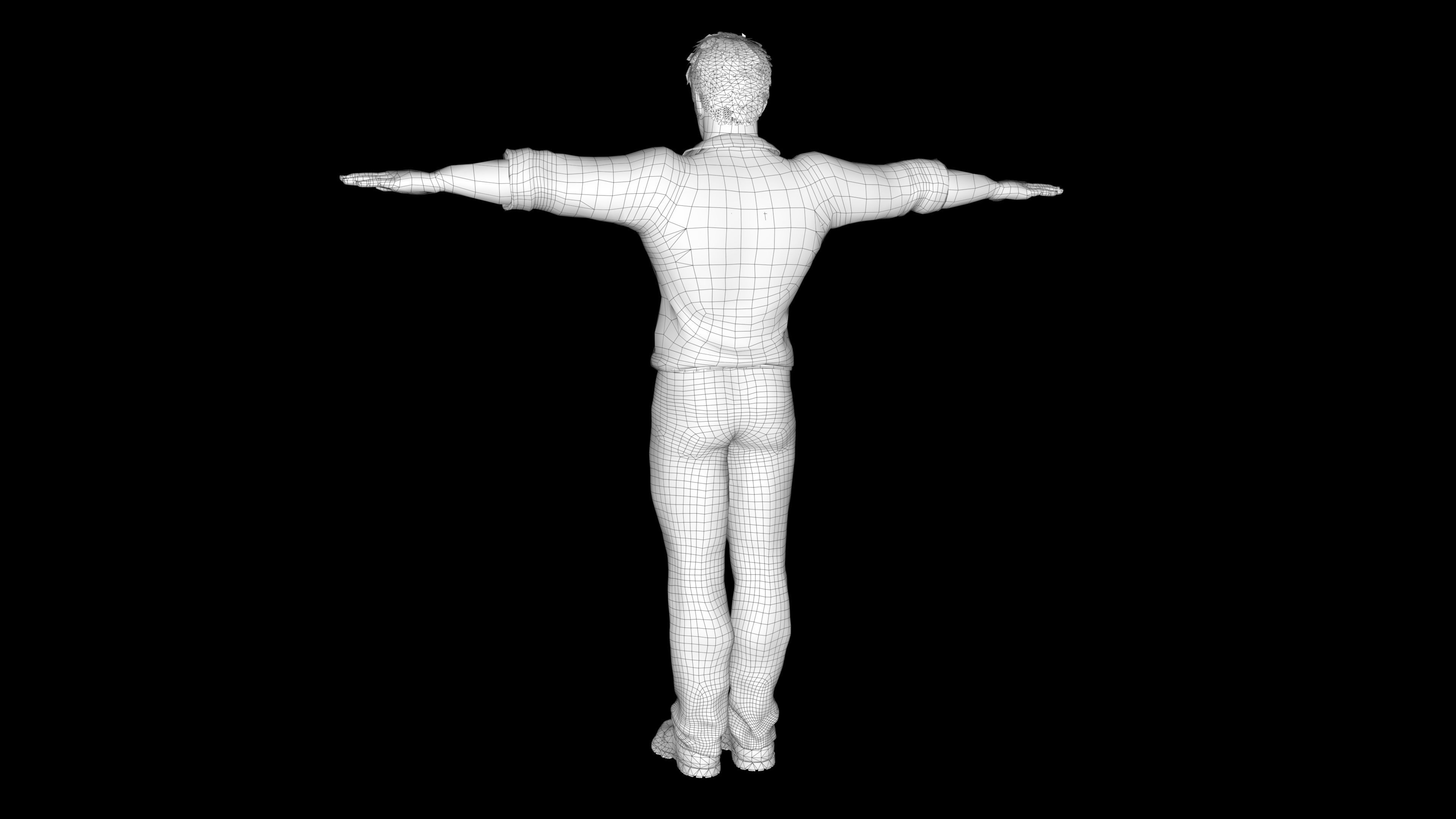 Human game ready rigged Low-poly 3D model_21