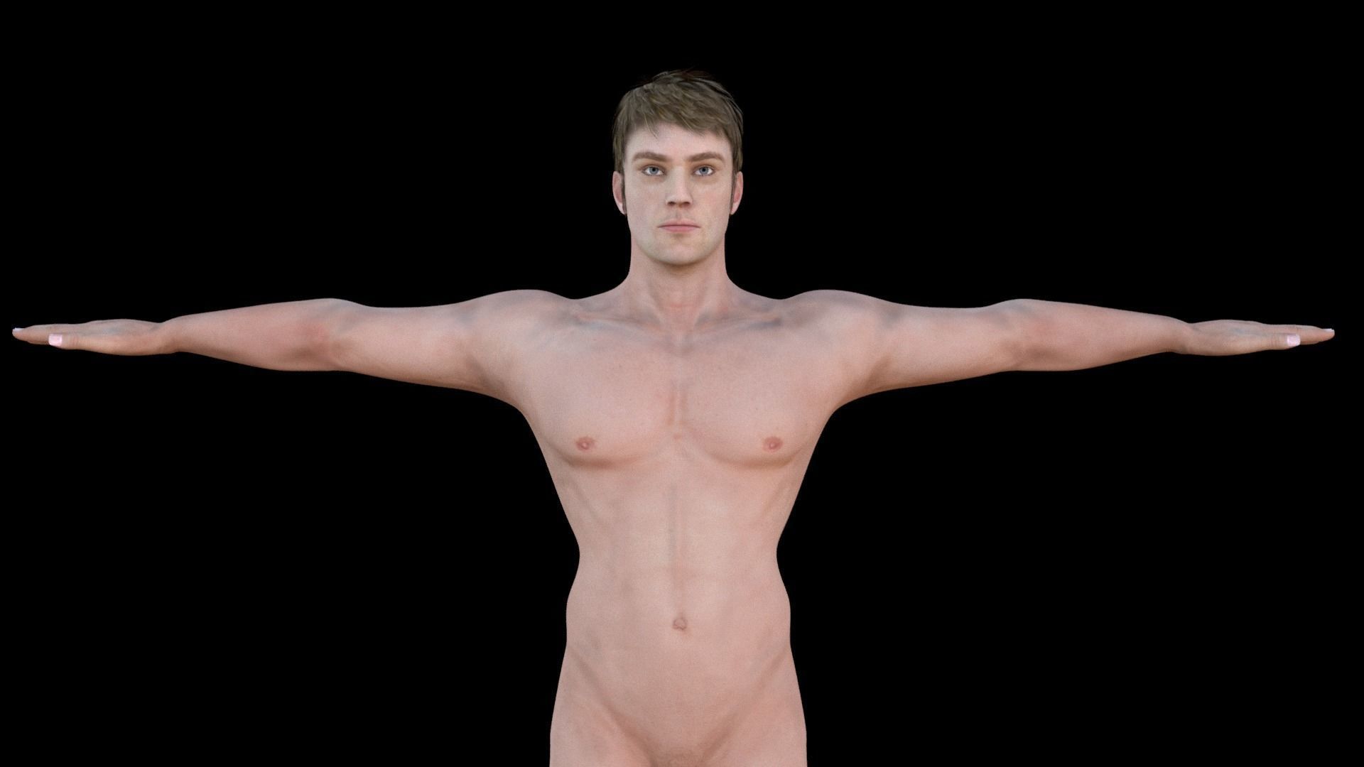 Human game ready rigged Low-poly 3D model_18
