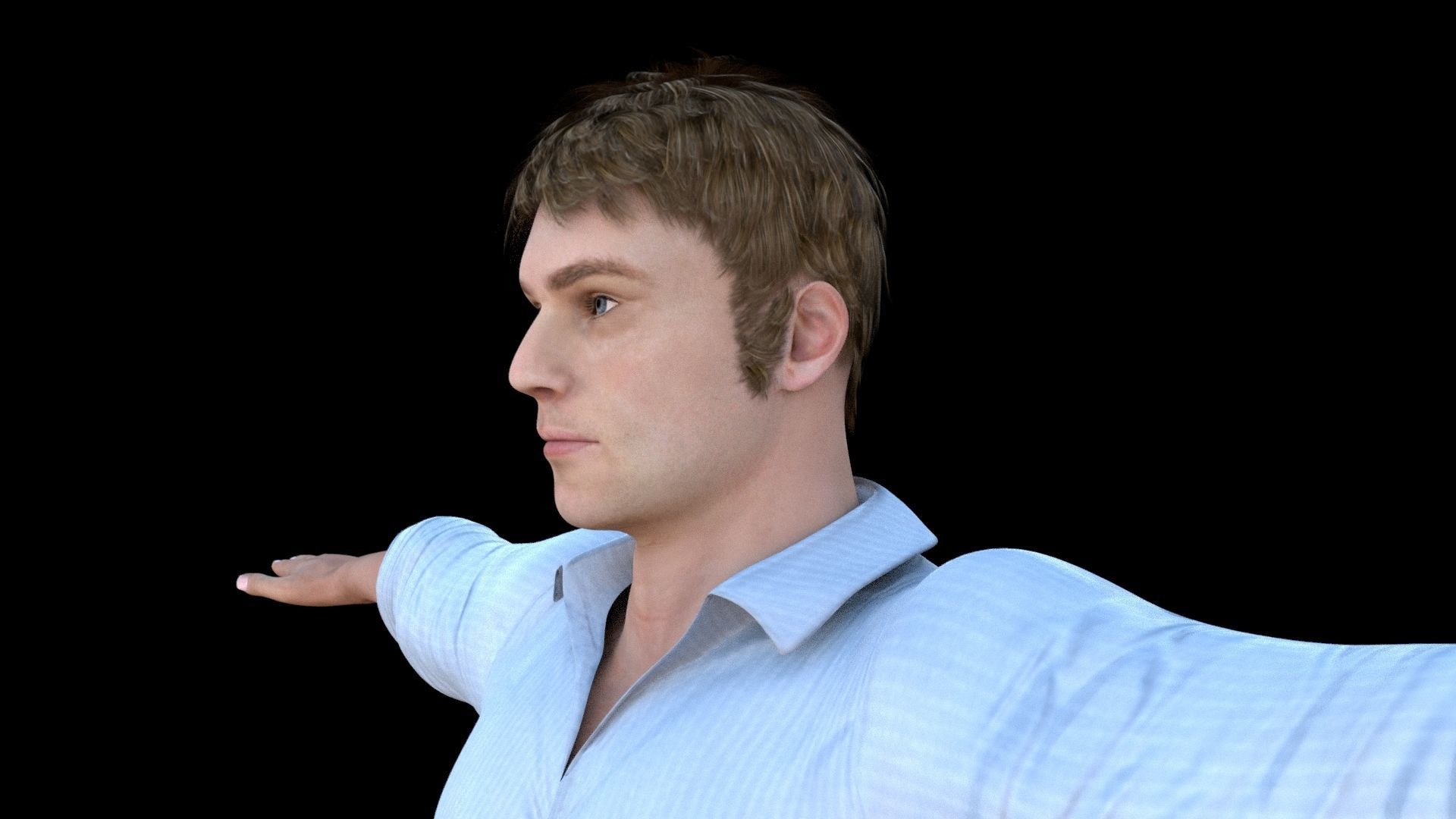 Human game ready rigged Low-poly 3D model_10