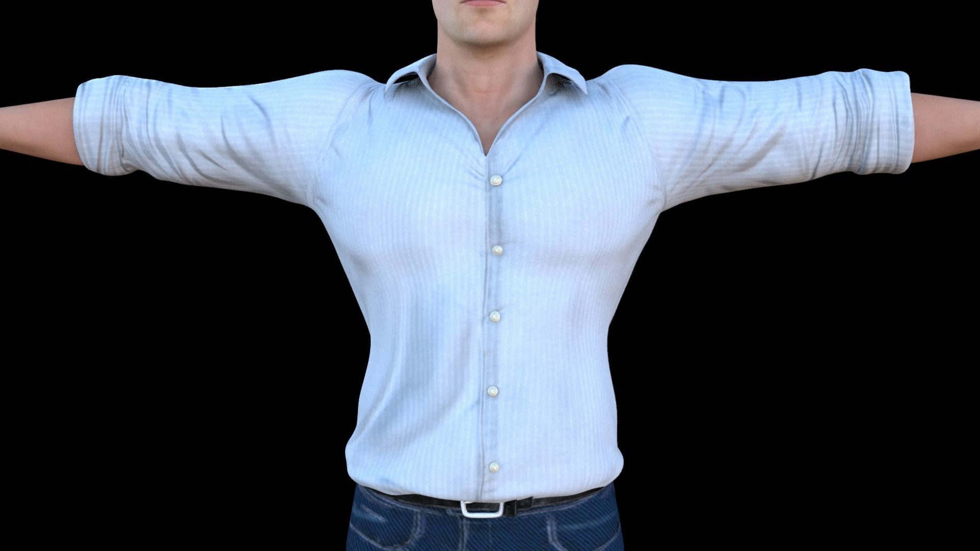 Human game ready rigged Low-poly 3D model_12