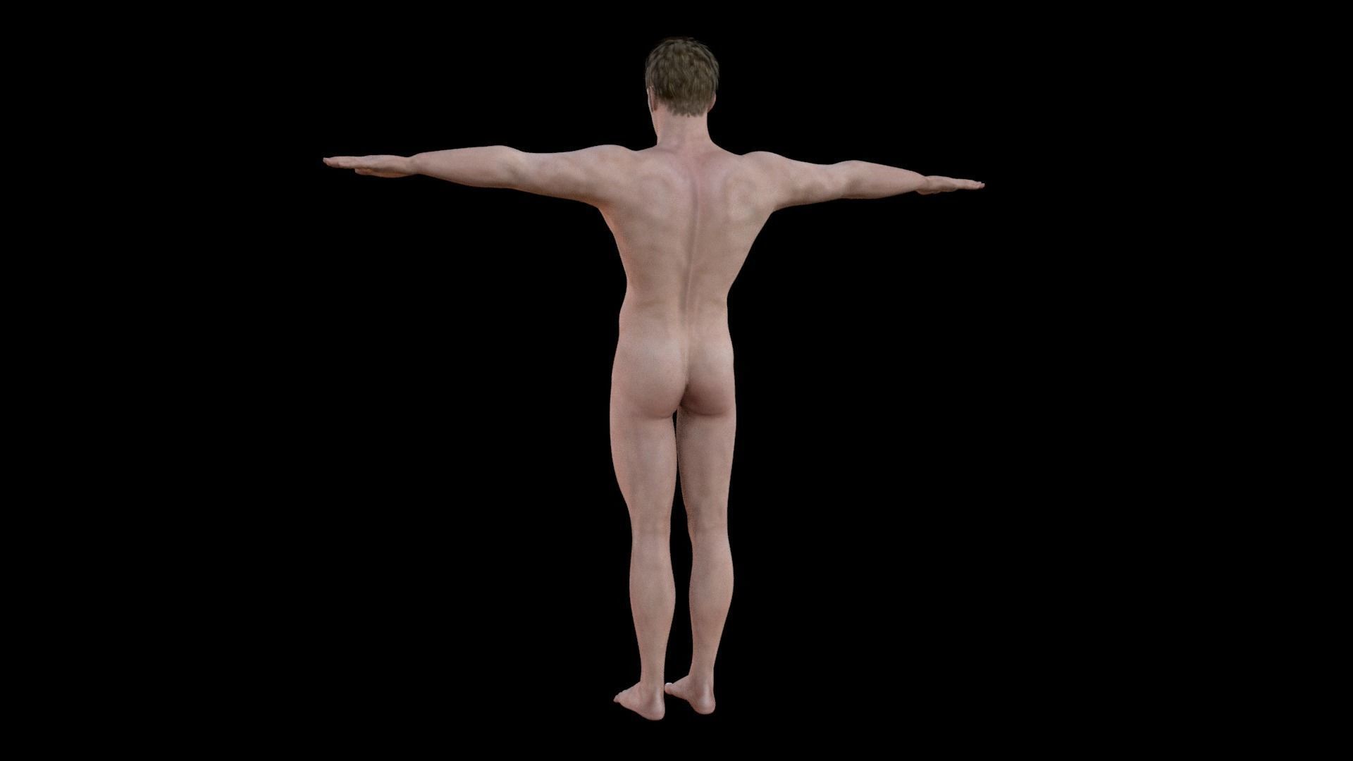 Human game ready rigged Low-poly 3D model_16